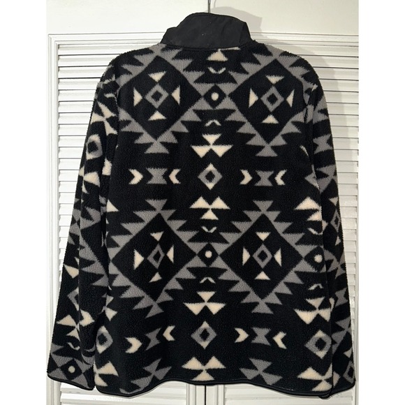Old Navy Cozy Sherpa Aztec Southwest Pattern Half Zip MockNeck Sweatshirt Size L - Picture 3 of 8